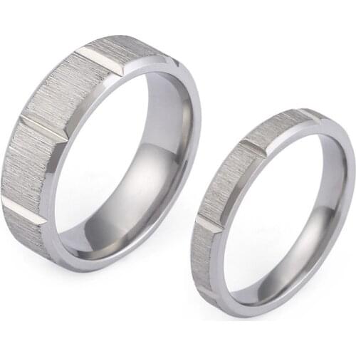 Silver Color couple wedding Rings for men and women Lovers Alliance titanium jewelry marriage ring anniversary Valentines Gift