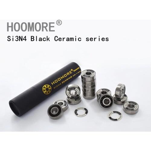 Si3N4 Black Ceramic Speed Skating Bearing 608 608RS Inline Speed Skates Bearing 7-beads High Speed Race for Track Marathon Road