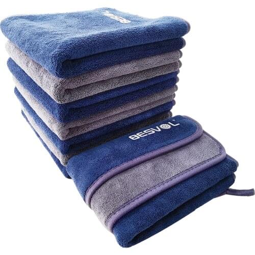 800GSM Coral Fleece Microfiber Towel Car Wash Accessories Super Absorbent Car Cleaning Detailing Car Care Quick Drying
