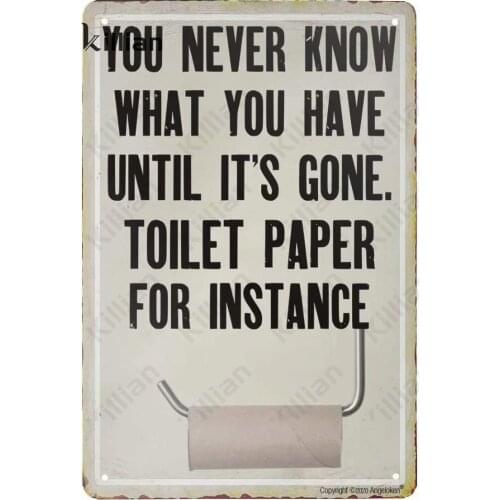 Toilet Warning Sign Metal Plaque Flower Retro Tin Sign Home Decoration Wall Metal Plate Metal Poster Bar Club Decoration