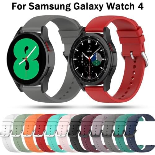 Silicone 20mm band Strap For Samsung Galaxy Watch 4 Active 2 40/44mm/Watch 3 41mm smartwatch wristband For Huawei watch GT2 42mm
