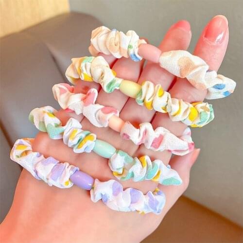 Candy Color Hair Accessories for Women High Elastic Hair Ties Colorful Hair Bands Hair Ring Hair Rope Girls Casual Headdress