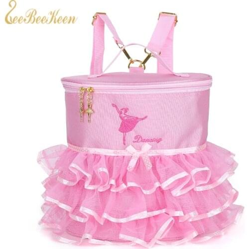 Pink/yellow/rose Ballet Dance Bag For Girls Embroidered Ballet Dance Bag Kids Dual-use Backpack Handbag Canvas Bag For Women