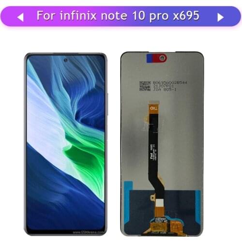 For infinix note 10 pro x695 Touch Screen LCD Display Assembly Glass Panel Touch Sensor Digitizer replacement