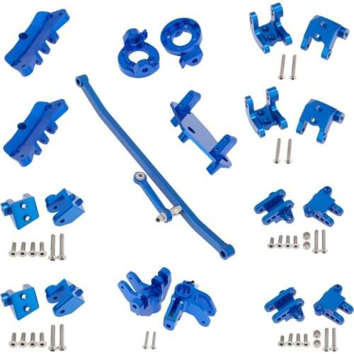 Replacement Parts Set Alloy Steering Knuckle C Hub Carrier Linkage/Shock absorber Mount for LOSI LMT 1/8 4WD RC Car