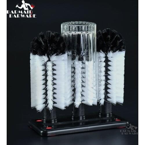 Glass Washer Brush, Set of 3 Cleaning Brush Water Bottle Cleaner Washer Tool for Water Cup Bar Tools