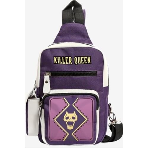 JoJos Bizarre Adventure Diamond Is Unbreakable Kira Yoshikage Killer Queen KQ Cosplay Messenger Bag