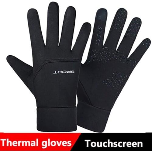 Outdoor Sport Winter Thermal Gloves Touchscreen Texting Driving Gloves Anti-slip Cycling Gloves Warm Fleece Gloves for Men Women