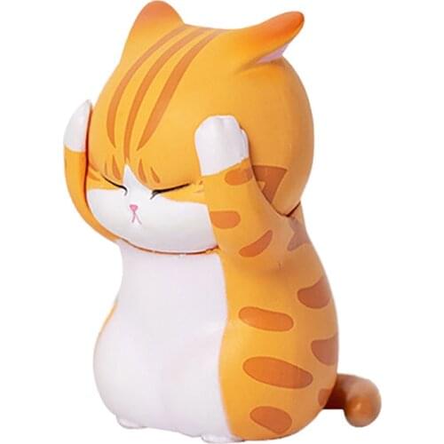 1pc Blind Box Toys Cute Worried Cats Guess Bag Blind Bag Mini kitten Dolls Anime Figures Desktop Model Girl Birthday Gift Toys
