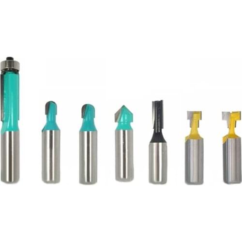 1pc 1/2 Shank Router Bit Wood Chamfer Corner Round Carving Door Frame T Slot Lace Classical Cove Double Roman Ogee Wavy Edge Bit