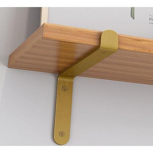 1pcs Metal Right Angle Shelf Bracket One Word Clapboard Rack Shelf Support Bearing Frame Single-side Brackets Hardware Fitting