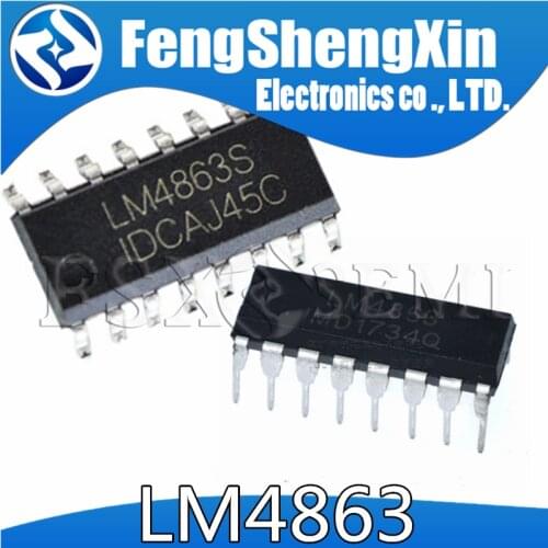 10pcs/lot LM4863S LM4863 LM4863N SOP SOP-16 Two-way audio amplifier IC