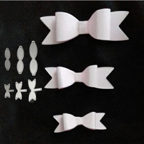 6Pcs/lot Bowknot Bows Metal Cutting Dies Stencils for DIY Scrapbooking Paper Cards Crafts Embossing Diy New Die Cut