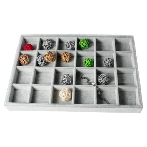 Aydindecor Suede Gray Sectional 35 Cm25Cm Earring--Ring Display Table