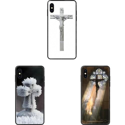 White Cross Jesus Black Soft TPU Live Love Phone For Galaxy Note 4 8 9 10 20 Plus Pro J6 J600 J7 J730 J8 J810 M30s M80s 2017