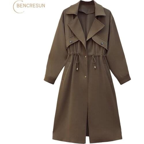 Женские классические тренчи Bencresun China At AliExpress