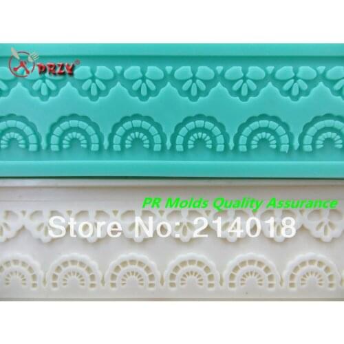 Free shipping Chocolate decoration silicone fondant lace Mold Mould cake decoration pastry tools Lace mould No.f04