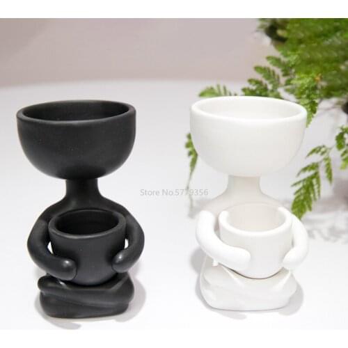 Humanoid Ceramic Flower Pot Creative Crafts Vase Home Decoration Home Decoration Personality Gift