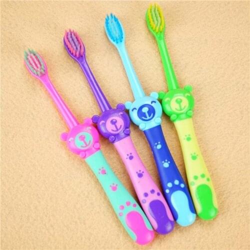 2 Pcs Cartoon Kids Children Tiger Teeth Brush Toothbrush Soft-Bristled Tooth Brush Tooth Toothbrushes Prevent Decay
