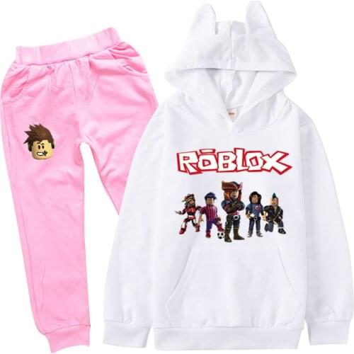 Kids New Robloxing Hoodies for Childrens Sweatshirt Boys Girls Long Sleeve Autumn Spring Cartoon Clothing Pullover 2 Pieces Set