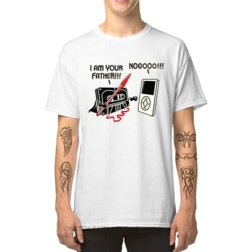 Funny I Am Your Father Mens T-shirts Cassette Tshirt Music O Neck 100% Cotton Tops T Shirt For Boys Tee Shirts Old School
