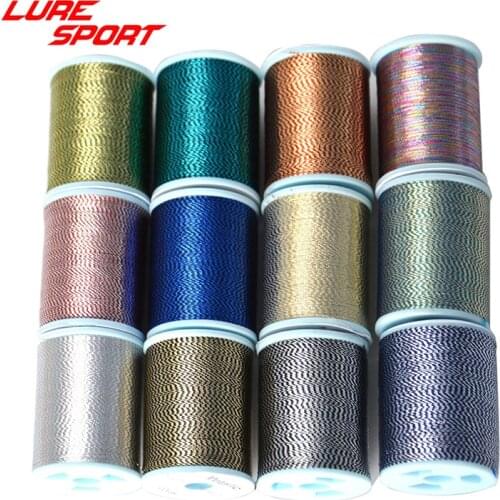LureSport 3pcs Metallic 2 colors Thread Rod building component Decorating rod wrap thread Pole Repair DIY Accessories