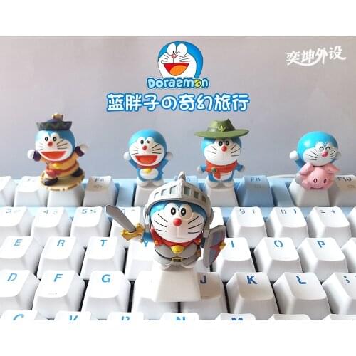 Animation cartoon pink cute personalized customized robot cat blue fat stereo mechanical keyboard key cap