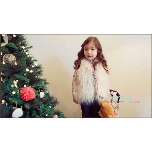 Girls Cute Waistcoat Fur Vest Warm Vests Sleeveless Coat Children Outwear Winter Coat Baby Clothes Kids Clothing Girl Waistcoat