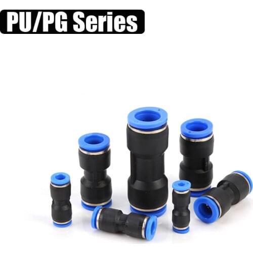 Air Pneumatic Connector PU Straight Through OD 4mm 6mm 8mm 10mm 12mm 14mm 16mm Hose Tube Plastic Quick Connector Fittings