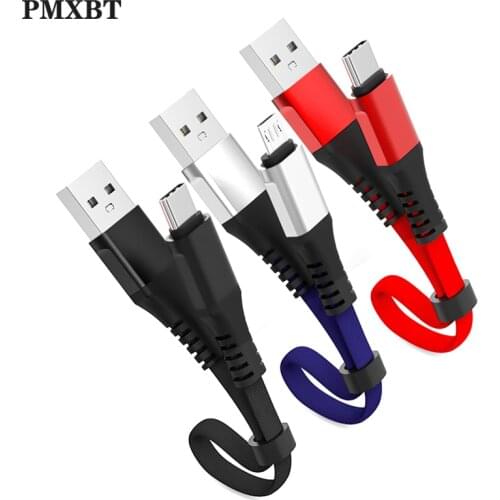 Portable Mini Short Cable Fast Charging Data Sync Micro USB Type C For Huawei P30 P20 Xiaomi 9 8 Samsung S9 S8 LG VIVO USBC Cabo