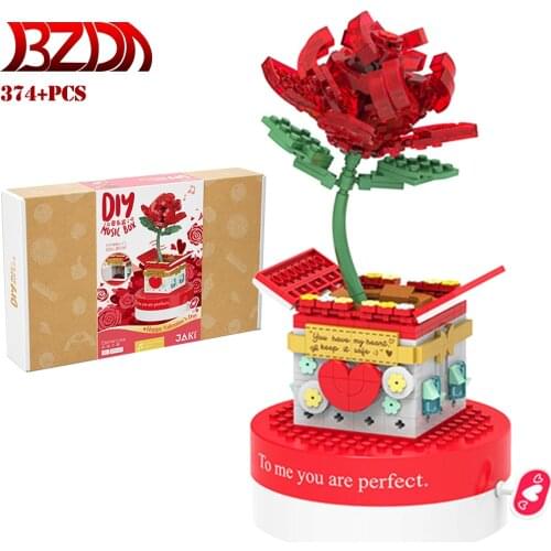 BZDA Creator Arts Flower Building Blocks Bonsai Mini Plants Model Bricks Girl Friend Gifts Family Decoration Collection Toys