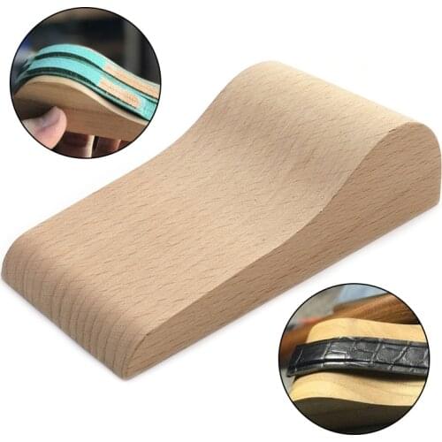 Beech Wood Folding Molding Tool for DIY Handmade Watch Belt Leather Strap Bending Leather craft Tools 12cm*6.1cm*3.5cm