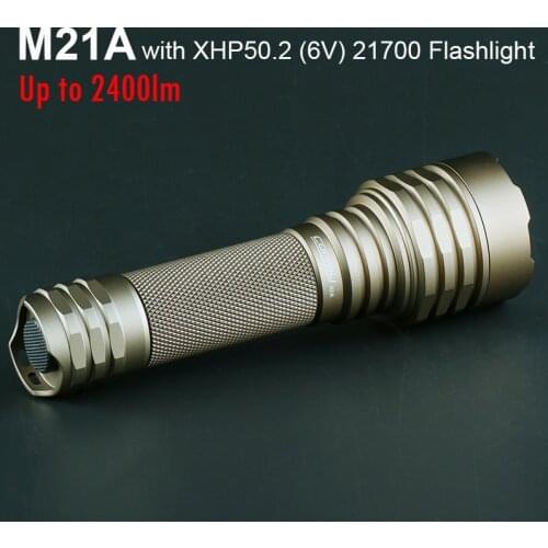 Convoy M21A with 6V XHP50.2 Driver Led Flashlight Torch 21700 Linterna 2400lm Portable Lighting Camping Fhishing Flash Light