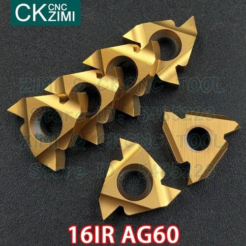 16IR AG60 carbide inserts External thread insert Tools Threading tools CNC Metal lathe turning Cutting tool 16IR AG 60 for steel