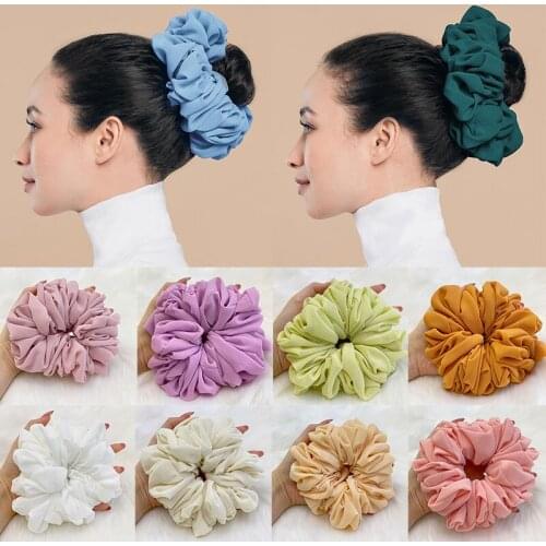 Large Bunch Hair Tie for Muslim Women Chiffon Rubber Band Beautiful Hijab large Chiffon Scrunchie Large Head Scarf Accessories