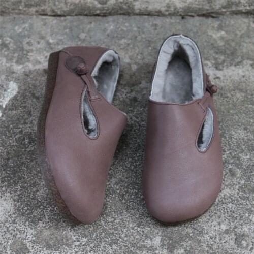 Womens Shoes with Fur 100% Genuine Leather Slip on Fur Loafers 2019 Winter Woman Shoes Casual Ladies Moccasins