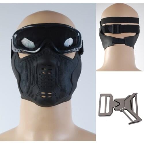 The Winter Soldier Bucky Mask Belt Buckle Pin Metal Button Cosplay Accessories Party Prop
