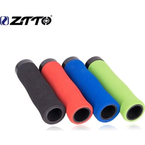 ZTTO New MTB Sponge Durable Shock-Proof Anti-Slip Lock Grips For MTB Bike With Bar Plug AG28 1Pair 4 colors Bicycle Parts