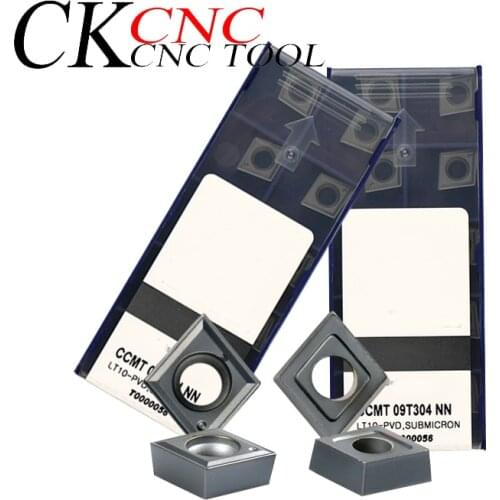10pcs CCMT09T304 NN LT10 Carbide inserts Turning Tools carbide inserts CCMT 09T304 NN CNC lathe blade tools