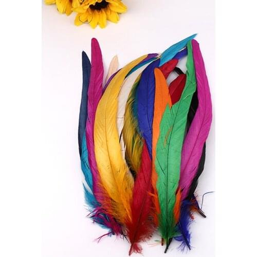 100 PCS Length Wholesale 30-35cm diy cock tail feather for Wedding Dress Skirt Party Clothing Decoration & DIY Craft Making