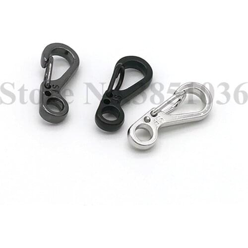 100pcs/lot 3 Colors Mini Spring Cord Buckle Clasp Buckle Snap Hook Carabiner Mountainer Keyring key chain