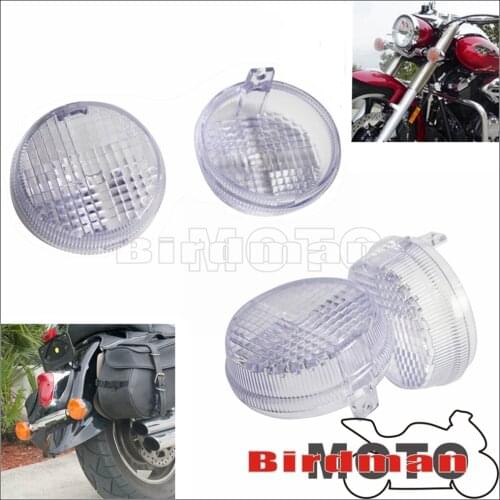 2/ 4pcs 2.75" ABS Plastic Motorcycle Turn Signal Light Lens Cover For Kawasaki Vulcan 1600 Classic Nomad All Honda Cruisers