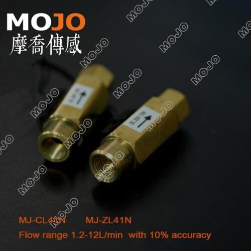 2020 MJ-CL41N ( 10pieces) low cost 1/4'' 1.2-12L/min Copper Gravity Brass inside treads flow switch