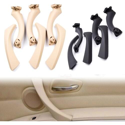 6Pcs ABS Car Interior Handle Door Panel Pull Trim Cover For BMW E90 E91 E92 3 Series 2004 2005 2006 2007 2008 2009 2010 2011 LHD