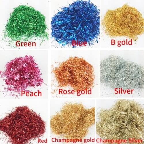 75 Gram per Carton Imitation Gold Leaf Wire - Green Peach Red Purple Silver Blue Champagne Gold Champagne silver Foil wire