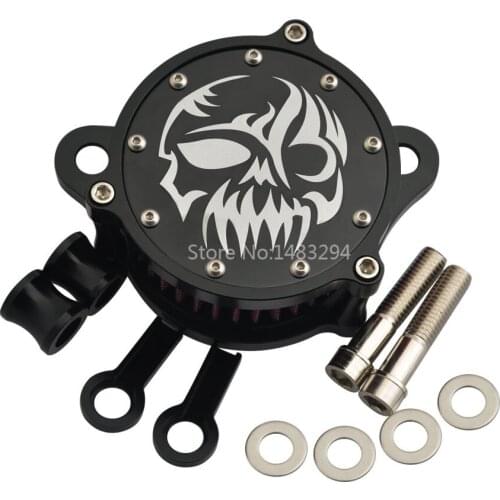 Motorcycle Air Cleaner Intake Filter Custom Skull Style For Harley Sportster 48 72 XL 883 1200 04-19