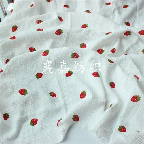 Cotton Crepe Seersucker Infant Cartoon Gauze Small Blanke Fabric Cotton 100% Kids
