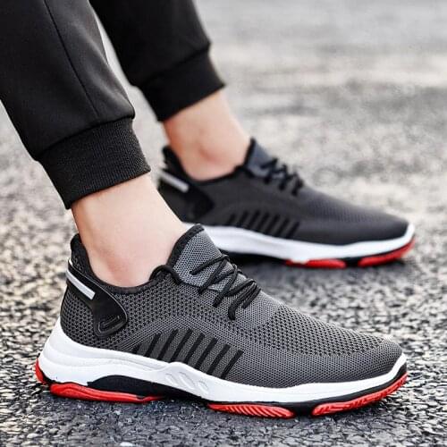 Summer Men Shoes Sport Mens Running Shoes Sports Sneakers Mens Jogging Shoes Gym Mesh Trainers Gray Tennis Athletic Race B-365