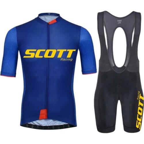 Summer outdoor breathable Scott racing mountain bike cycling jacket mens short-sleeved suit cycling jersey