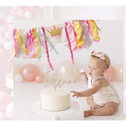 Lychee DIY Baby Chair Flag Banner Party Banner Flags Birthday Festival Decoration Accessories
